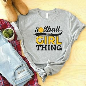 Softball It's A Girl Thing Shirt, Softball Mom Shirt, Softball Birthday Shirt
